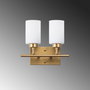 Opviq Lámpara de pared Yensuk - 13123 en Dorado con tapa de cristal